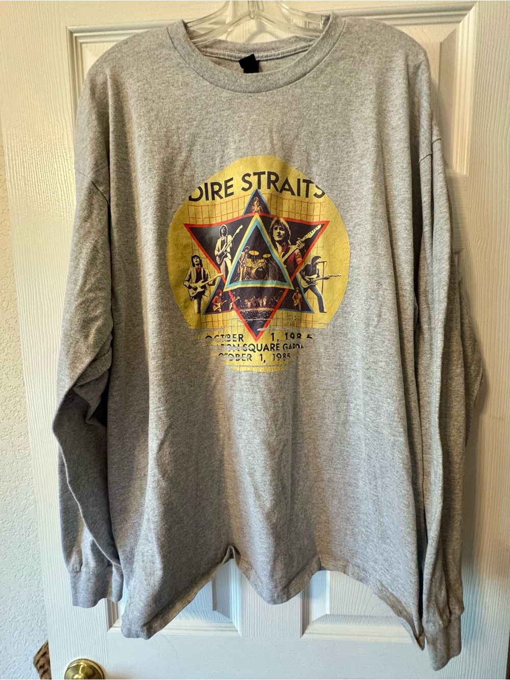 Long Sleeve Tee w/ Dire Strait Iron On - Band Tee